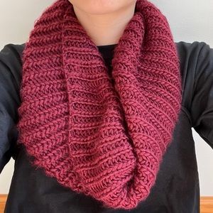 Small Maroon Circle Scarf